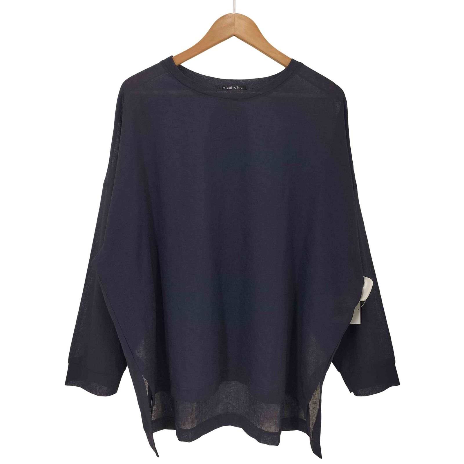 ミズイロインド mizuiro ind 26SS ワッシャーボイルド ワイド プルオーバー レディース FREE