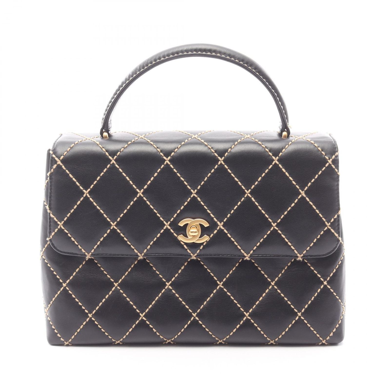 CHANEL シャネル ワイルドステッチ トップハンドル ハンドバッグ