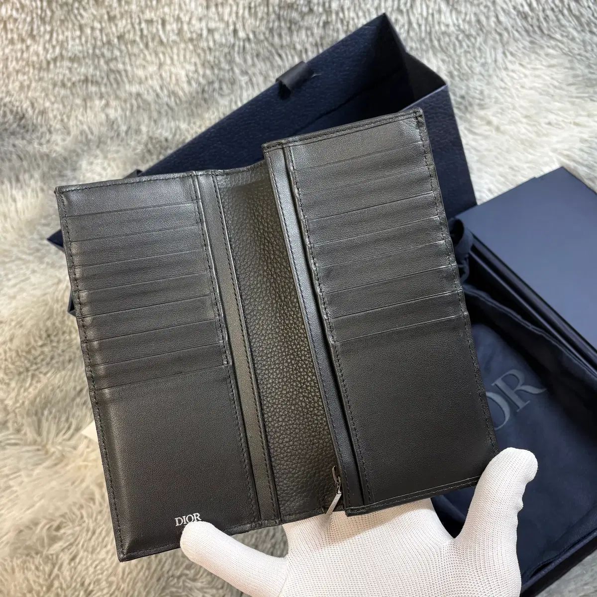 Dior ディオール オブリーク 新 サドル バーティカル ロングウォレット ブラック フルセット Dior ディオール オブリーク 新 サドル バーティカル ロングウォレット ブラック フルセット