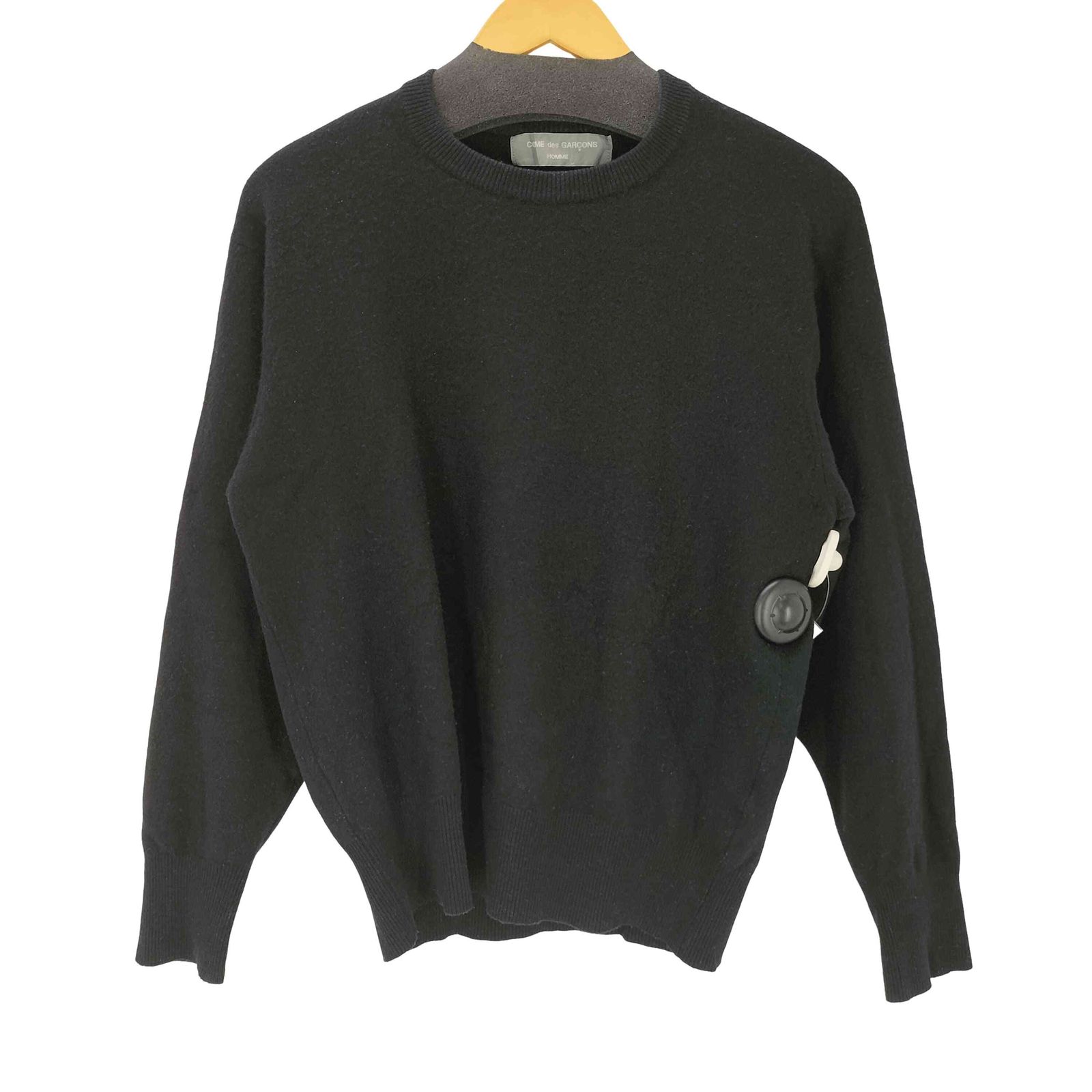 コムデギャルソンオム COMME des GARCONS HOMME 90S 田中オム デカ 銀タグ クルーネック ウール ブラック ニット セーター archive アーカイブ メンズ 表記無 20,912円