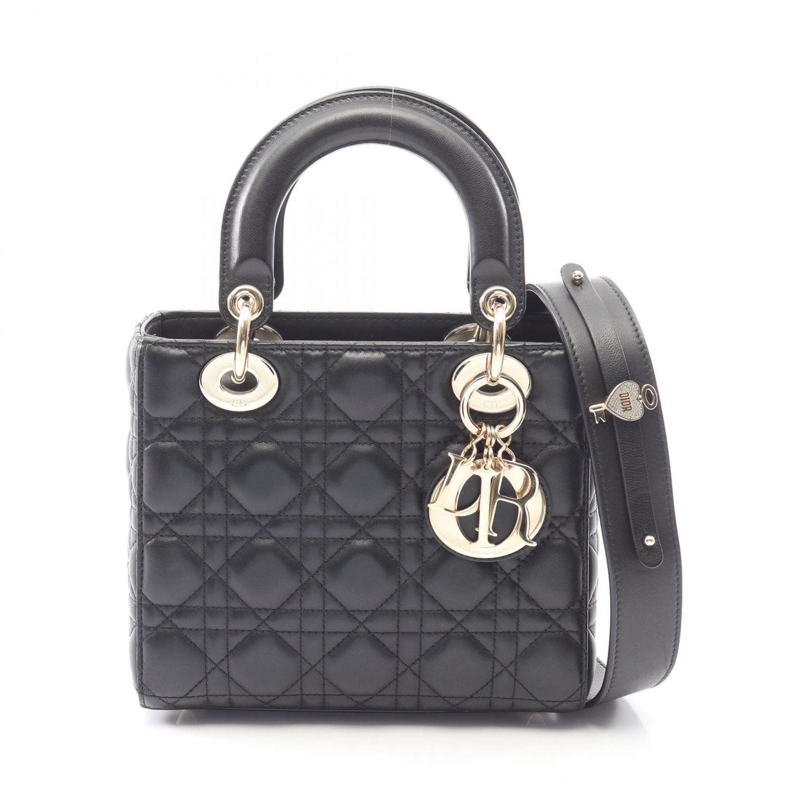 Dior ディオール LADY DIOR MY ABCDIOR レディディオール スモール カナージュ 2WAY ハンドバッグ