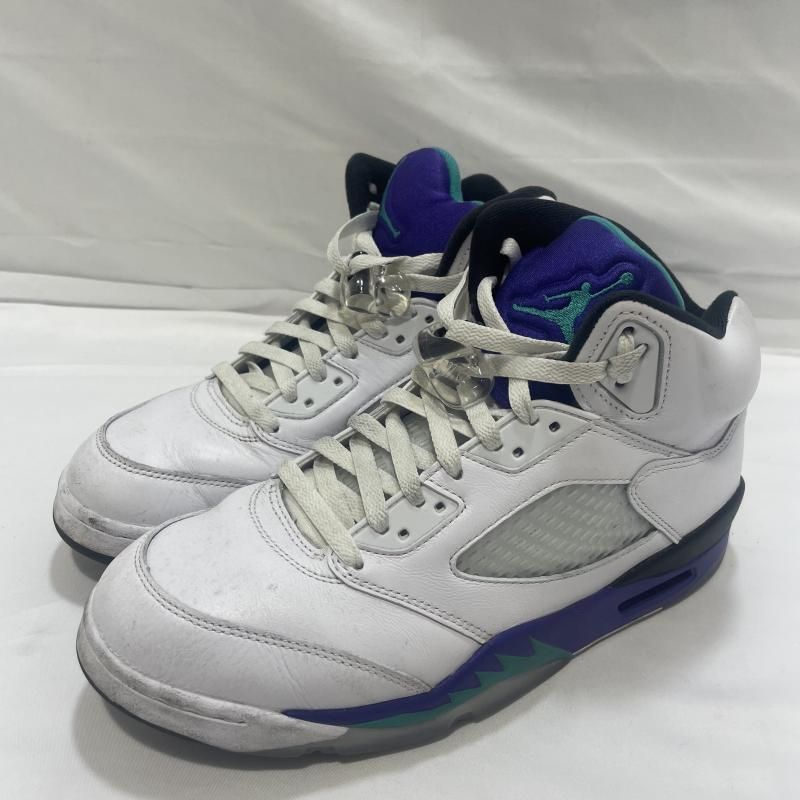 【中古】NIKE AIR JORDAN 5 サイズ27cm HQ7978-100 パープル ホワイト[19][240019533611] 中古】NIKE AIR JORDAN 5 サイズ27cm HQ7978-100 パープル ホワイト[19