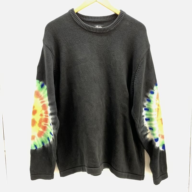 【中古】Stussy×No vacancy inn sweater ニット L ブラック ステューシー[92]