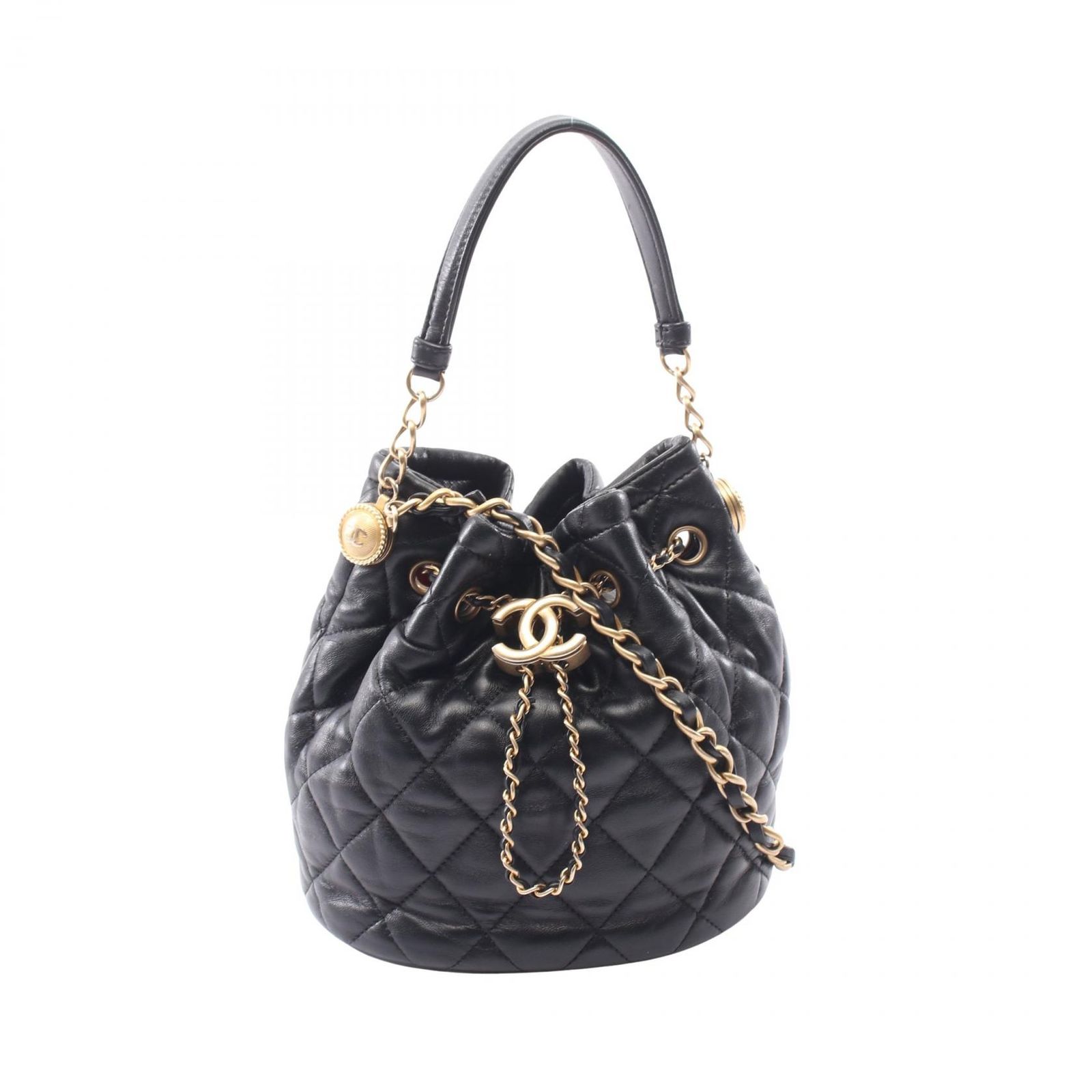 CHANEL バケットバッグ　ドローストリングバッグ　ショルダーバッグ CHANEL シャネル マトラッセ ドローストリング バケットバッグ 2WAY