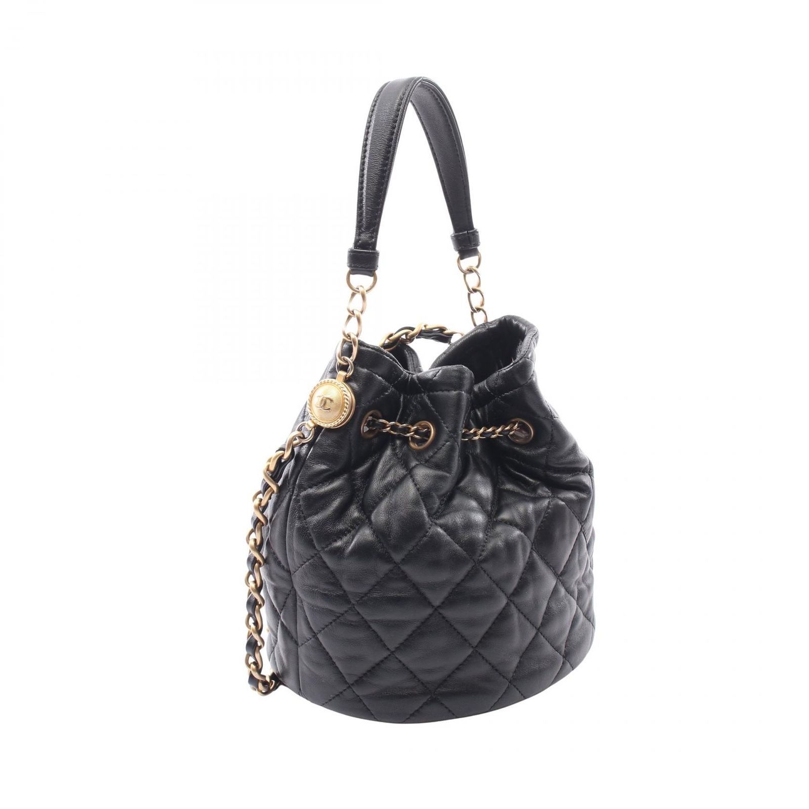 CHANEL バケットバッグ　ドローストリングバッグ　ショルダーバッグ CHANEL Pre-Owned ココマーク ドローストリング バケットバッグ