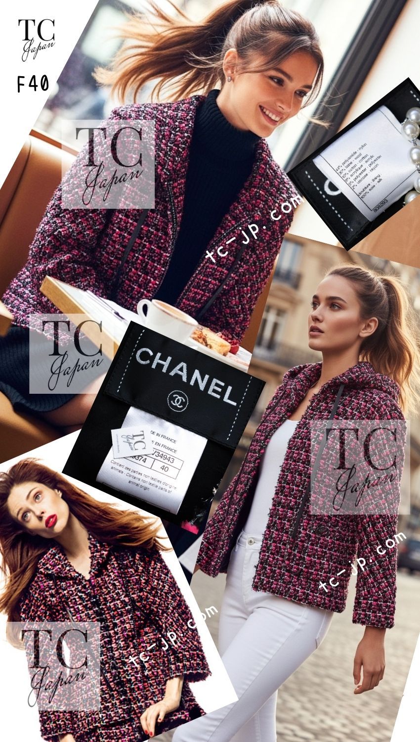 シャネル ジャケット コート CHANEL 79万 ルサージュ ピンク ブラック シャネル ジャケット コート CHANEL 79万 ルサージュ ピンク ブラック