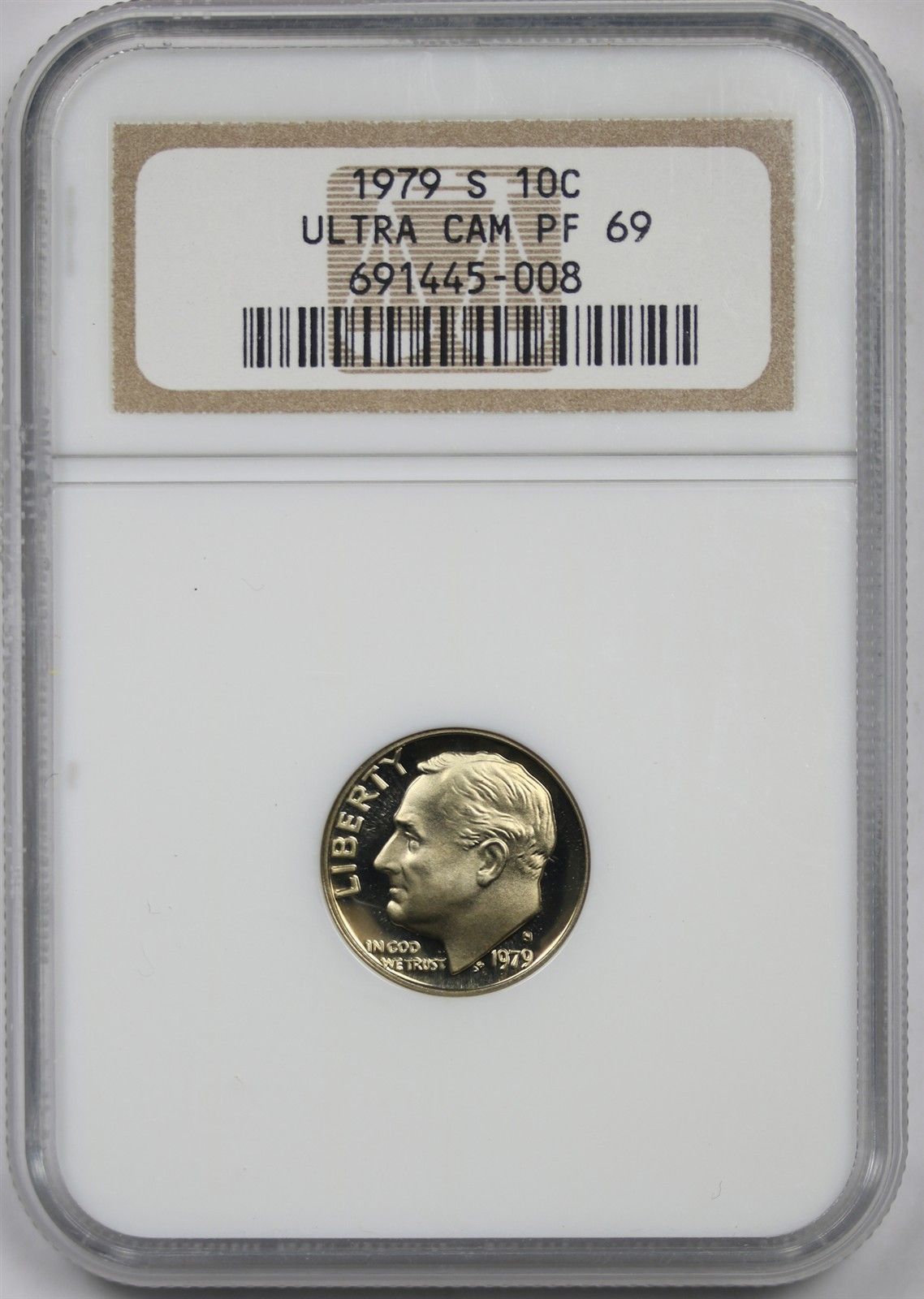 1979-S 10C NGC PF 69 Ultra Cameo Roosevelt Dime (Type 1)