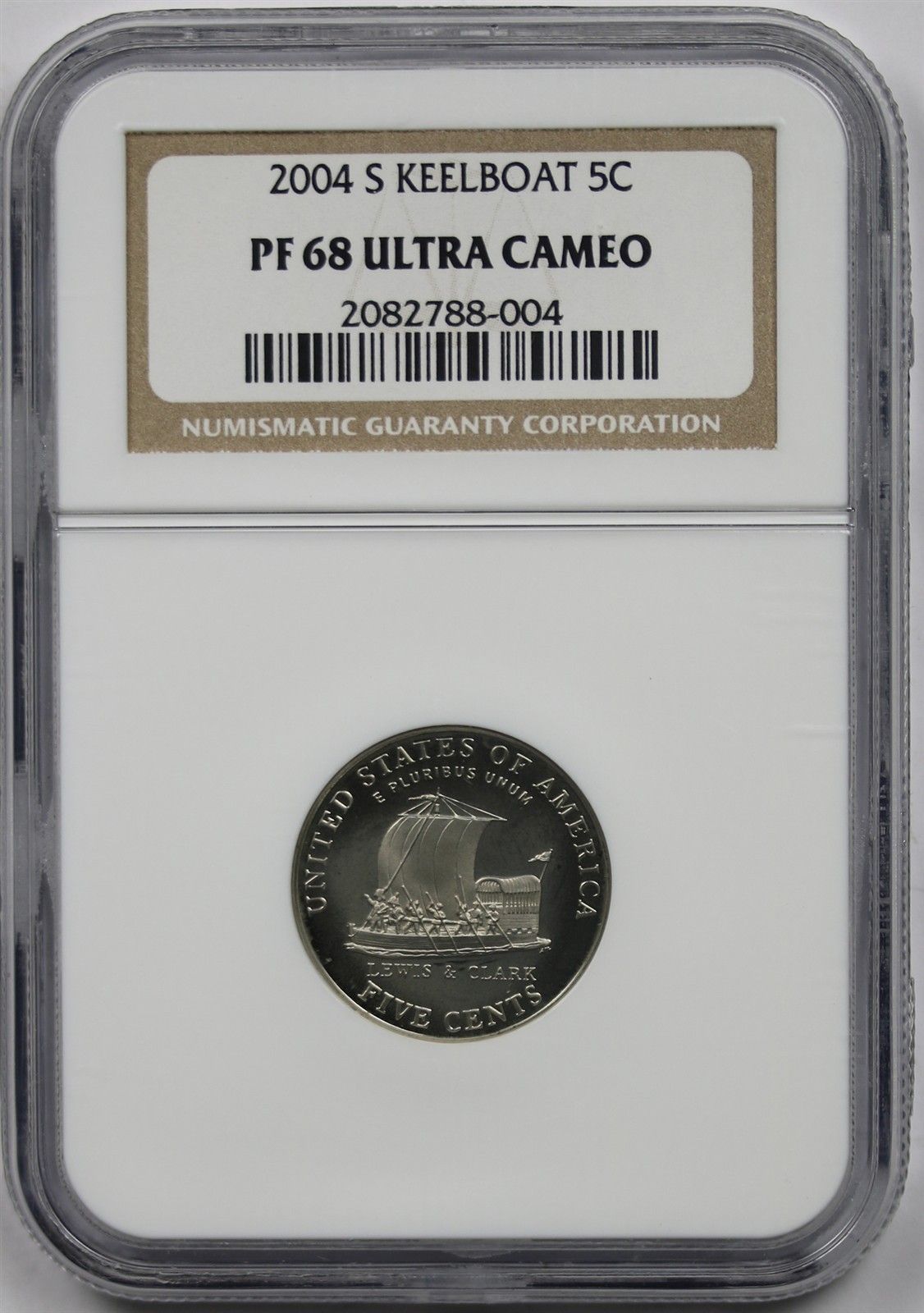 2004-S Keelboat 5C NGC PF 68 Ultra Cameo Jefferson Nickel