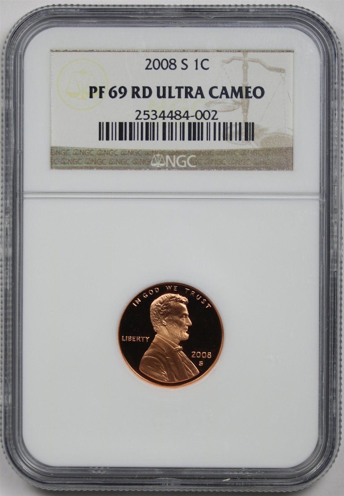 2008-S 1C NGC PF 69 RD Ultra Cameo Lincoln Memorial Penny