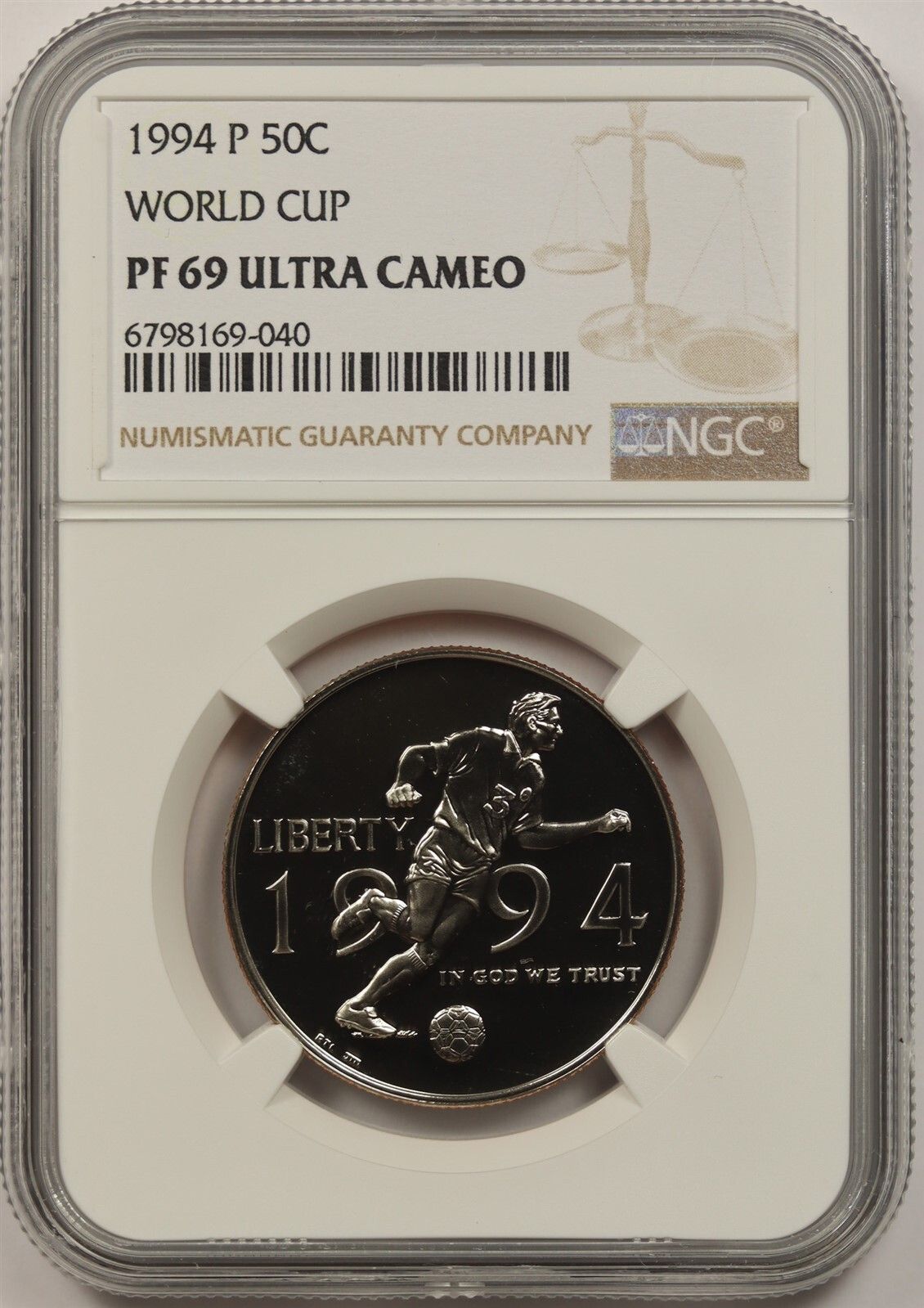 1994-P World Cup 50C NGC PF 69 Cameo Modern Commemorative Half Dollar