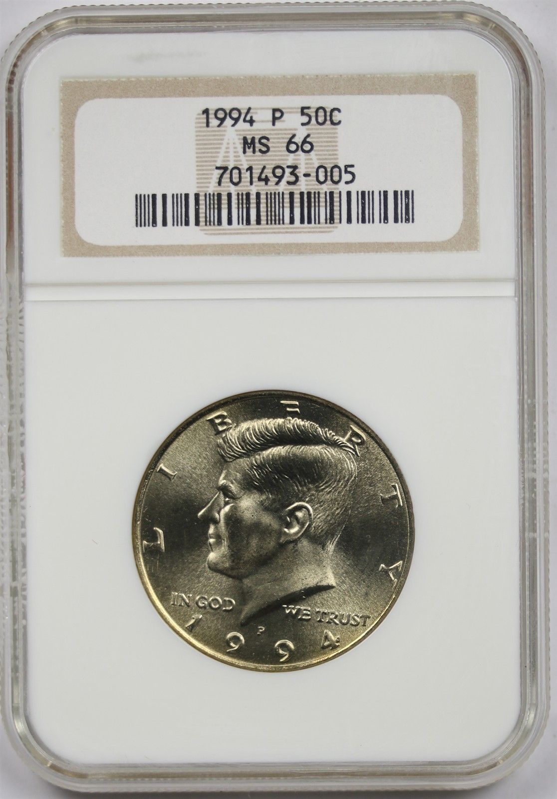 1994-P 50C NGC/Old Holder MS 66 Kennedy Half Dollar