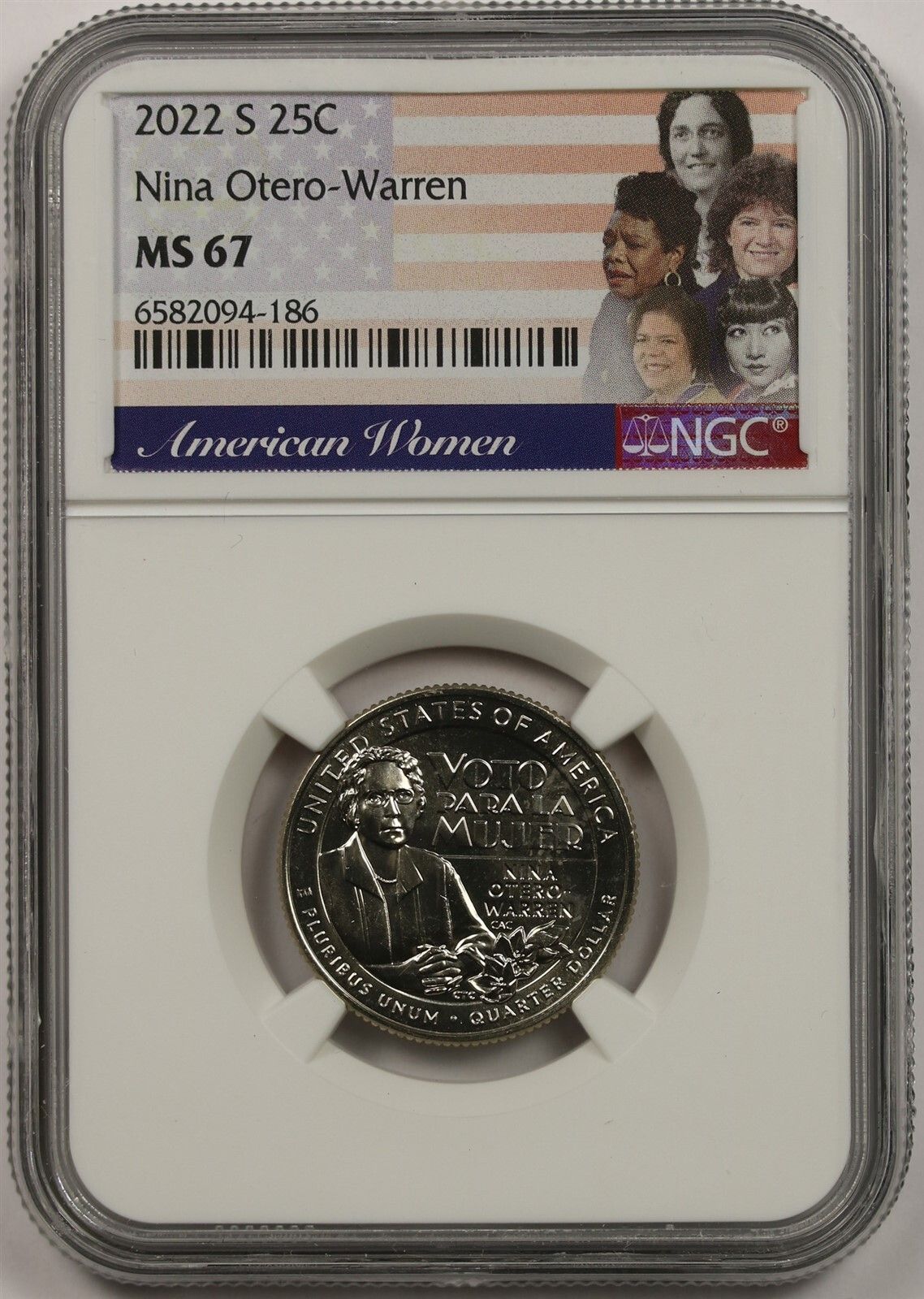 2022-S Nina Otero-Warren 25C NGC MS 67 (American Women)