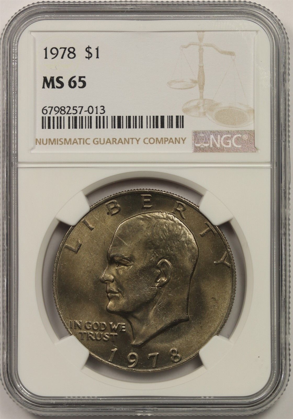 1978 $1 NGC MS 65 Eisenhower IKE Dollar