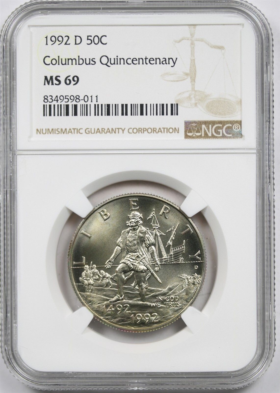 1992-D Columb 50C NGC MS 69 Modern Commemorative Half Dollar