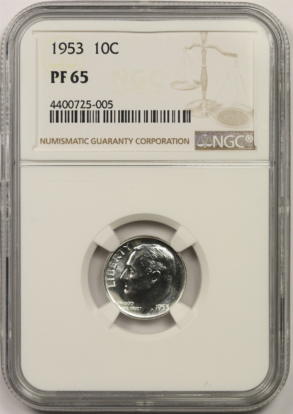 1953 10C NGC Proof PF 65 Roosevelt Dime