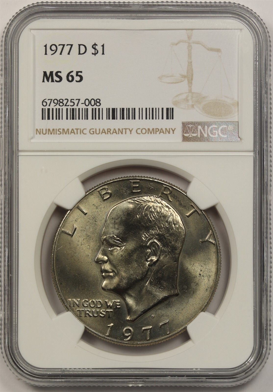 1977-D $1 NGC MS 65 Eisenhower IKE Dollar