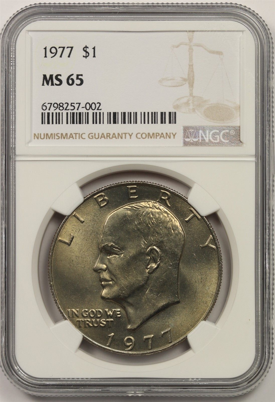 1977 $1 NGC MS 65 Eisenhower IKE Dollar 12,701円