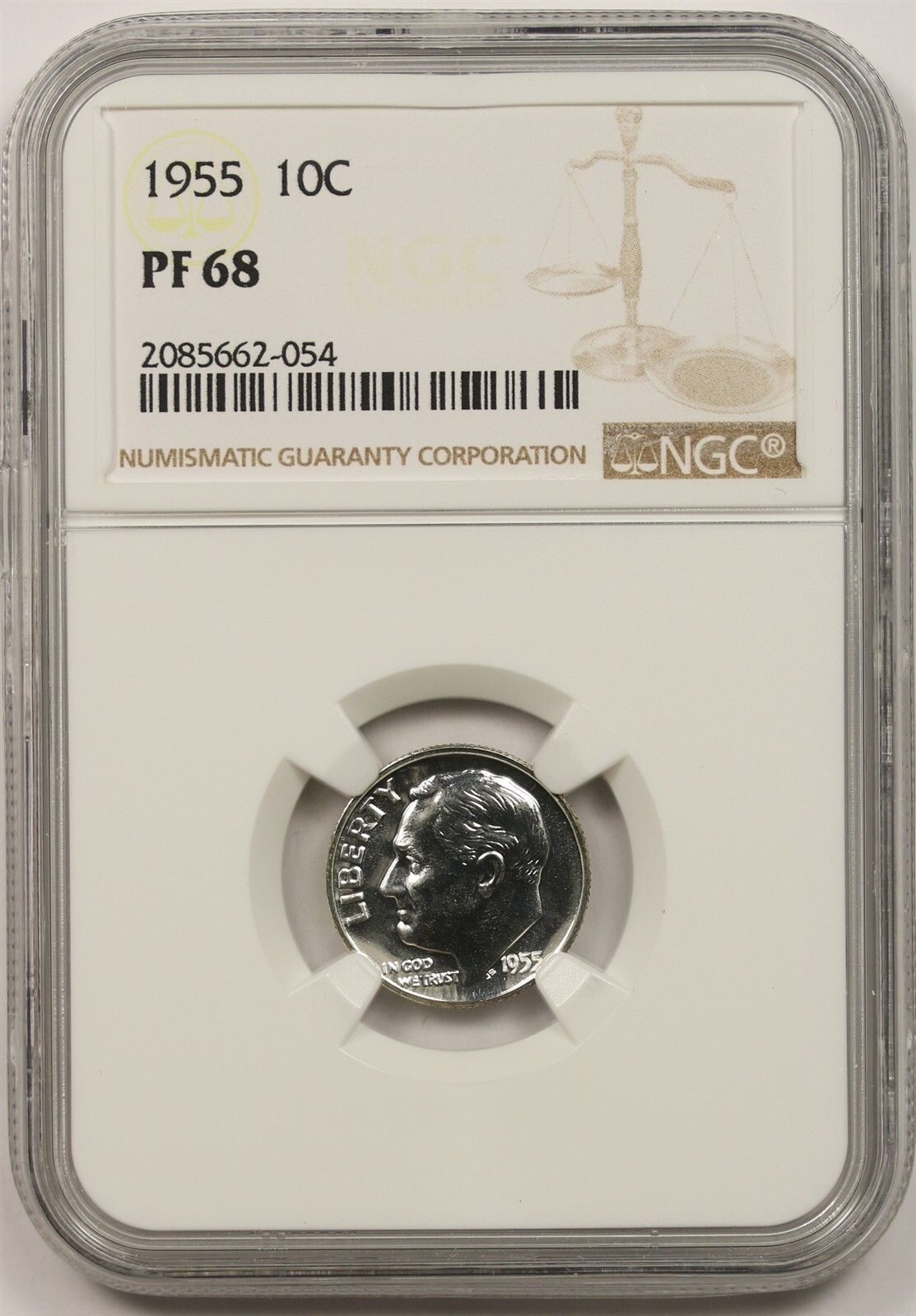 1955 10C NGC Proof PF 68 Roosevelt Dime