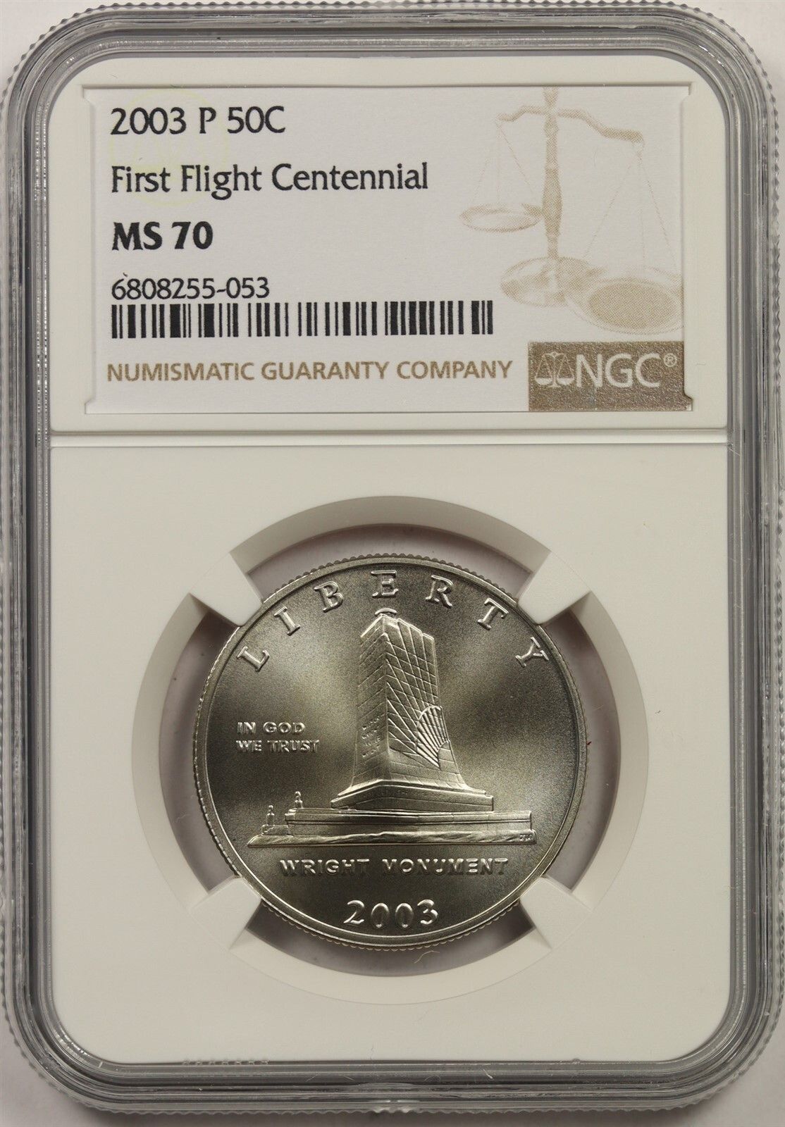2003-P First Flight 50C NGC MS 70 Modern Commemorative Half Dollar 15,246円