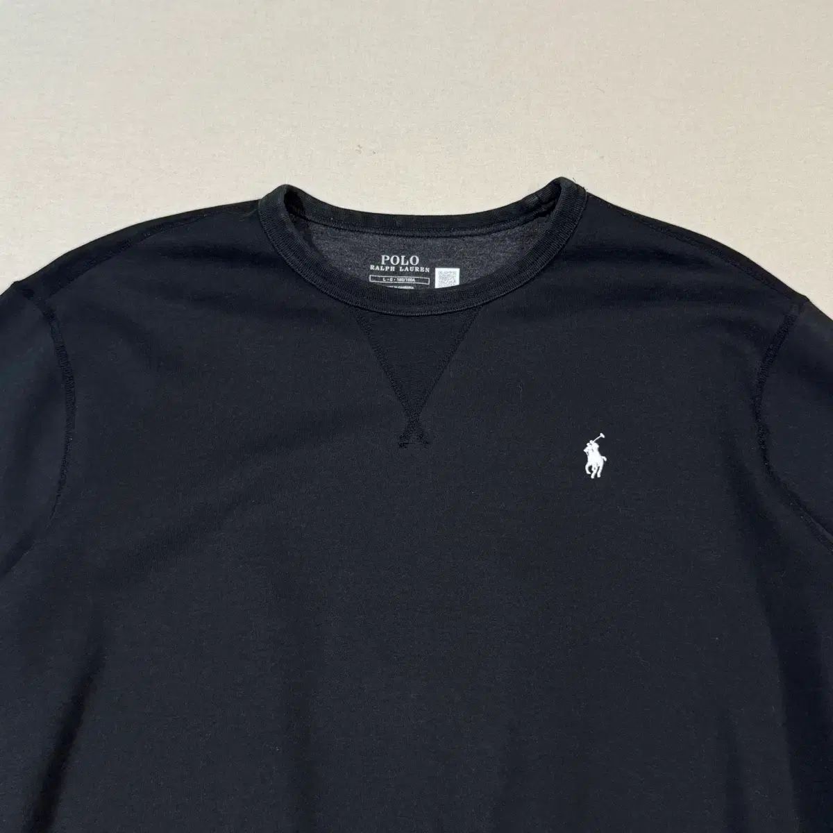 ポロラルフローレン ブラック スウェット Tシャツ 新モデル QRタブ 