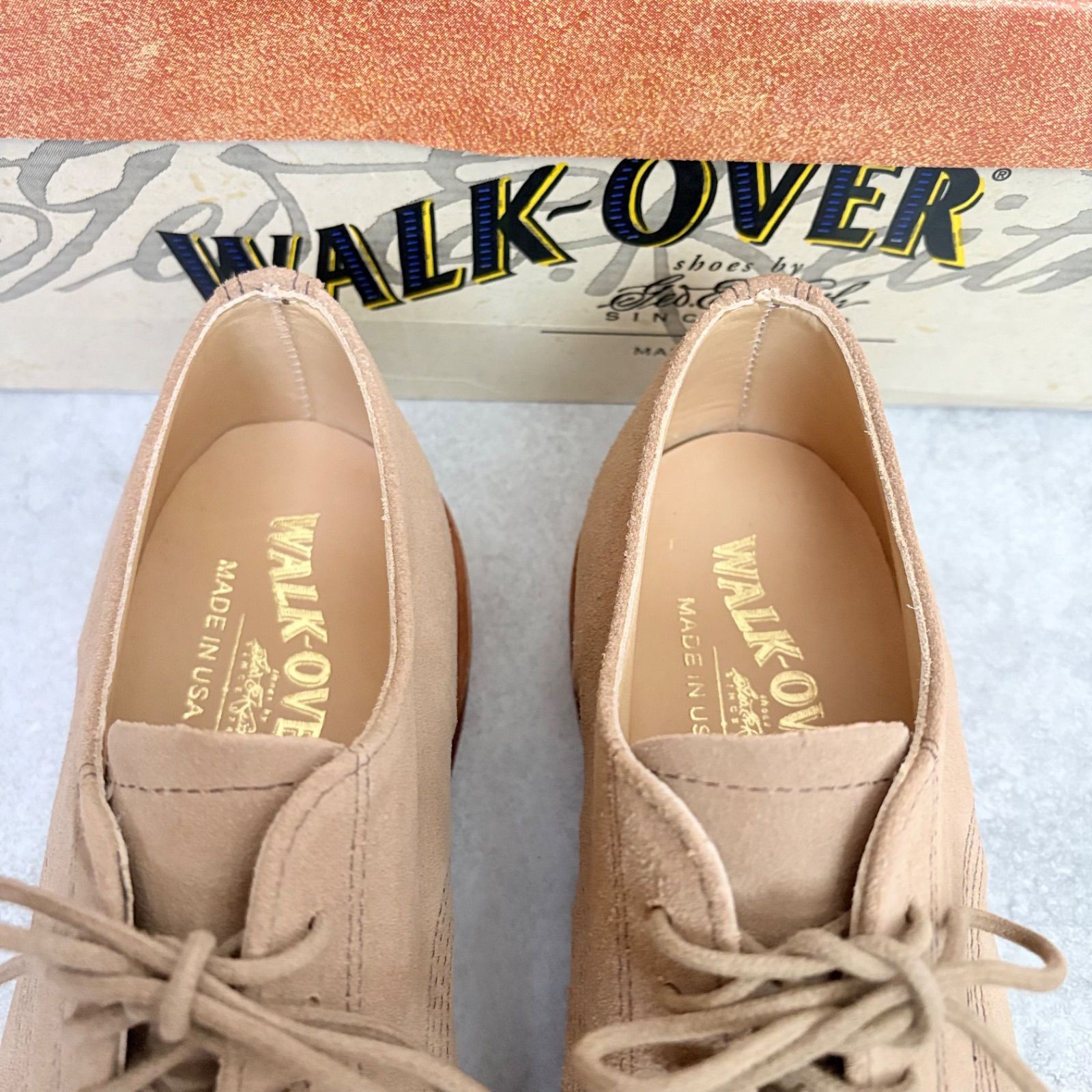 ウォークオーバー WALK OVER USA製 スウェードシューズ レザー 革靴 