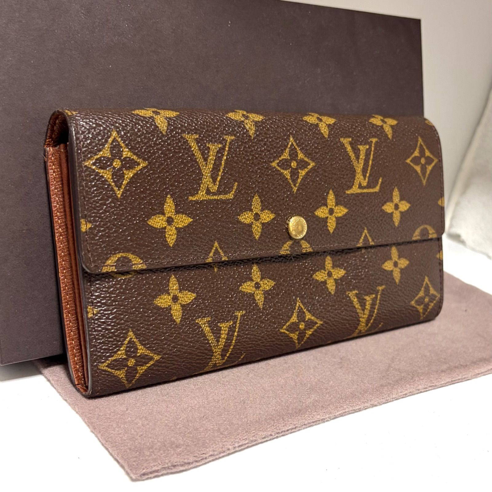 c37 ポルトフォイユ サラ　旧型　Louis Vuitton ルイ ヴィトン 　2つ 折り　二つ折り　フラップ ボタン 式　長 財布　ウォレット　モノグラム