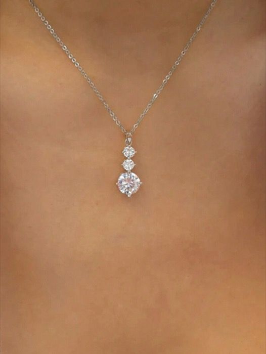ジュエリー レディース ネックレス 1個 スターリングシルバー925 輝く キュービックジルコニア 結婚式 パーティー ネックレス 女性用 カラー チョーカー