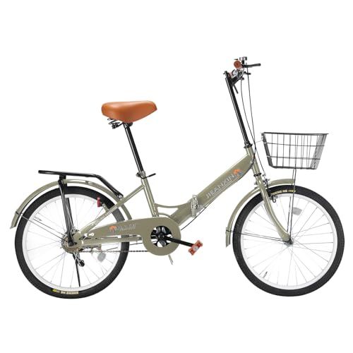 ☆新品☆自転車 折りたたみ自転車 20インチ 軽量 小径車 防滑タイヤ 高炭素鋼フレーム カゴ・ワイヤー錠・ライト付き 前後泥除け装備 通勤 通学 街乗り 09 2d1388c9