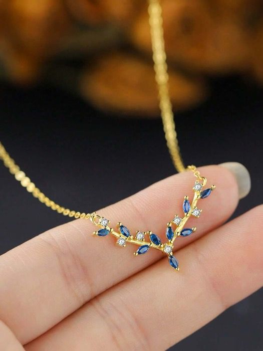 ジュエリー レディース ネックレス 1個 ユニークなヨーロッパ製S925スターリングシルバー鹿の角ペンダントネックレス