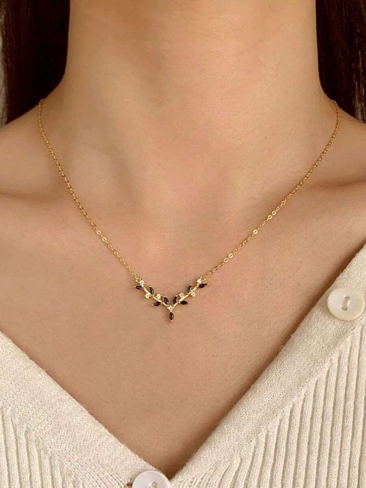 ジュエリー レディース ネックレス 1個 ユニークなヨーロッパ製S925スターリングシルバー鹿の角ペンダントネックレス