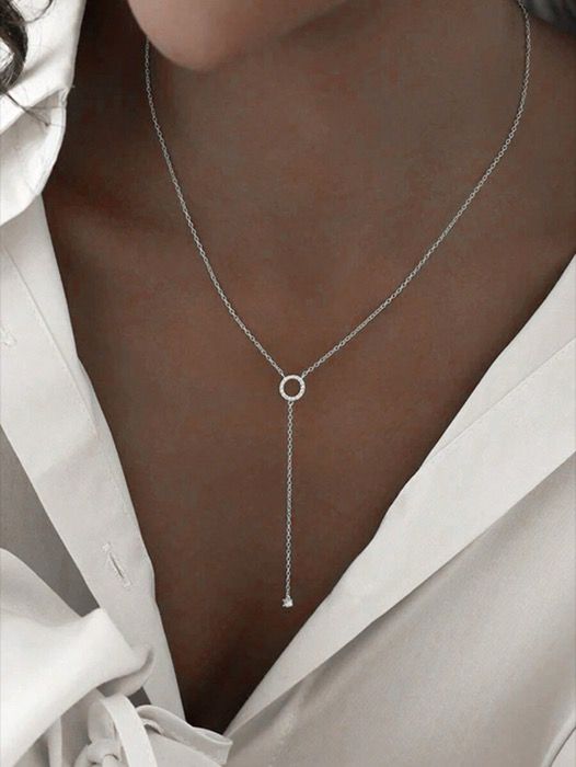 ジュエリー レディース ネックレス 1個 S925スターリングシルバー シェイプ ダイヤモンドネックレス、女性の誕生日プレゼントジュエリー