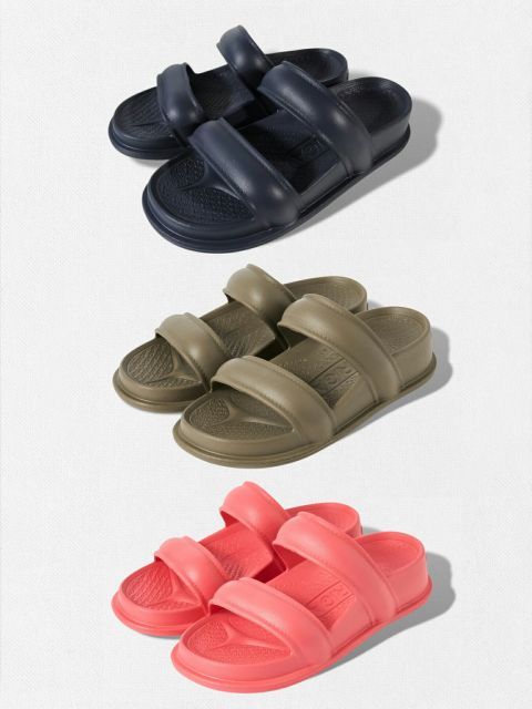 種類20：27/ネイビー 【定価7,480円(税込)】CARIGA -カリガ- 高い反発力で衝撃を吸収して足へのストレスを緩和する Double Strap Sandals ダブルストラップサンダル リカバリーサンダル C210306 ホワイト ブラック ネ