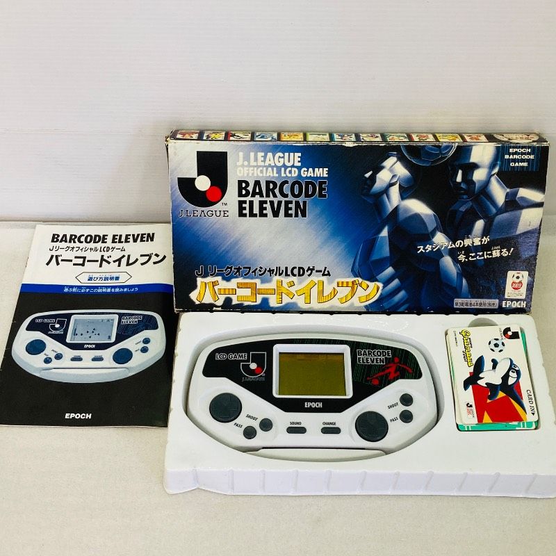 ジャンク】エポック Jリーグ公式LCDゲーム バーコードイレブン 携帯型