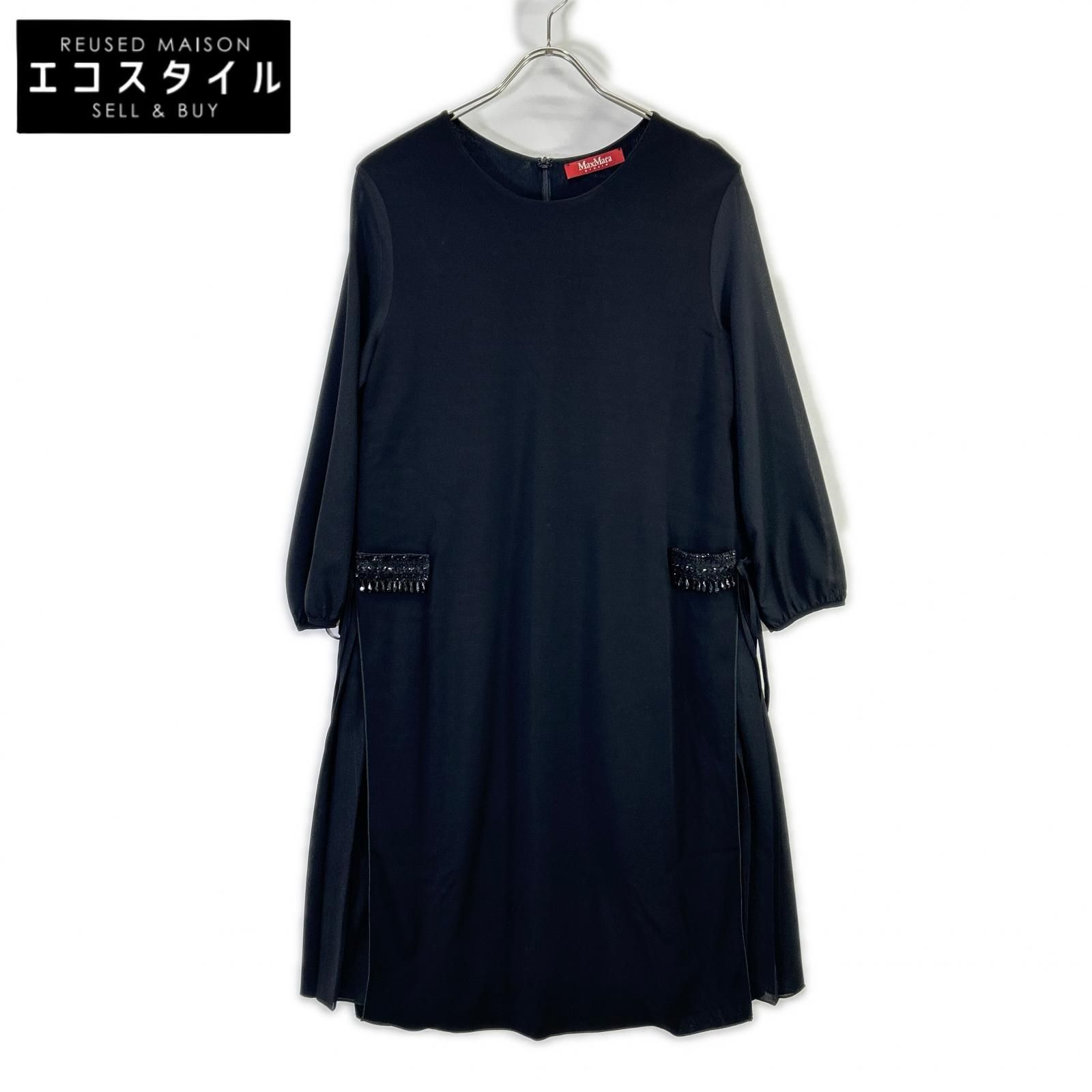 MAXMARA STUDIO マックスマーラスタジオ ブラック 66260273077 ワンピース S
