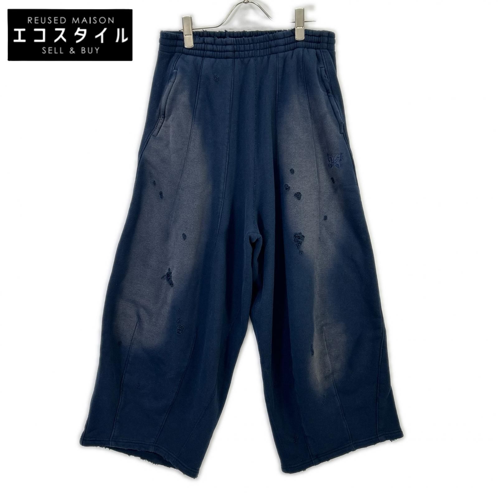 needles　ニードルズ　【×BEAMS BOY】RW1559 ネイビー ダメージ加工 Darts H.D. Sweat Pant/ダーツヒザデルパンツスウェット　記載なし
