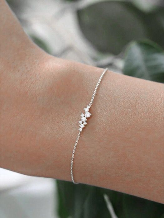 ジュエリー レディース ブレスレット 1個 18K ゴールドメッキブレスレットクラシック低刺激性キュービックジルコニアブレスレット 925スターリングシルバーラインストーンラウンドブレスレットウェディングブライダル