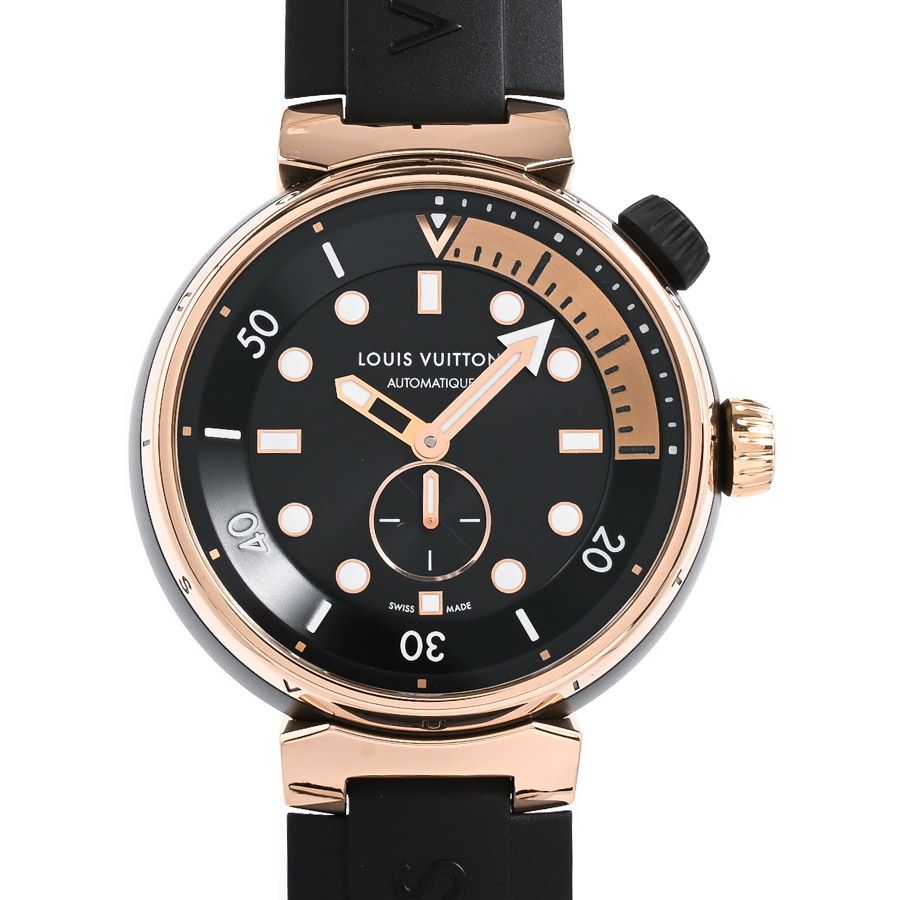 LOUIS VUITTON ルイヴィトン 腕時計 タンブール ストリート ダイバー ブラックブレイズ QA123A
