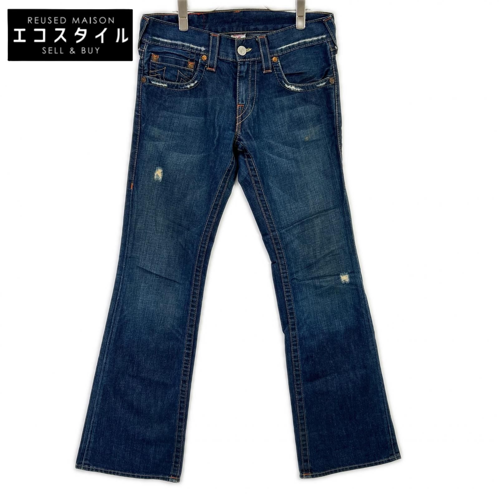 TRUE RELIGION　トゥルーレリジョン　03802 TRM341 ブルー ♯802 ブーツカット デニムパンツ　30×33