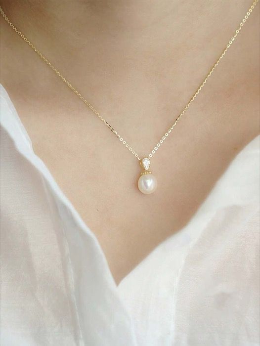 ジュエリー レディース ネックレス 1個 925スターリングシルバー シンプルエレガントヴィンテージパールネックレス、レディースファッションチョーカーチェーン、誕生日パーティーのジュエリーギフト