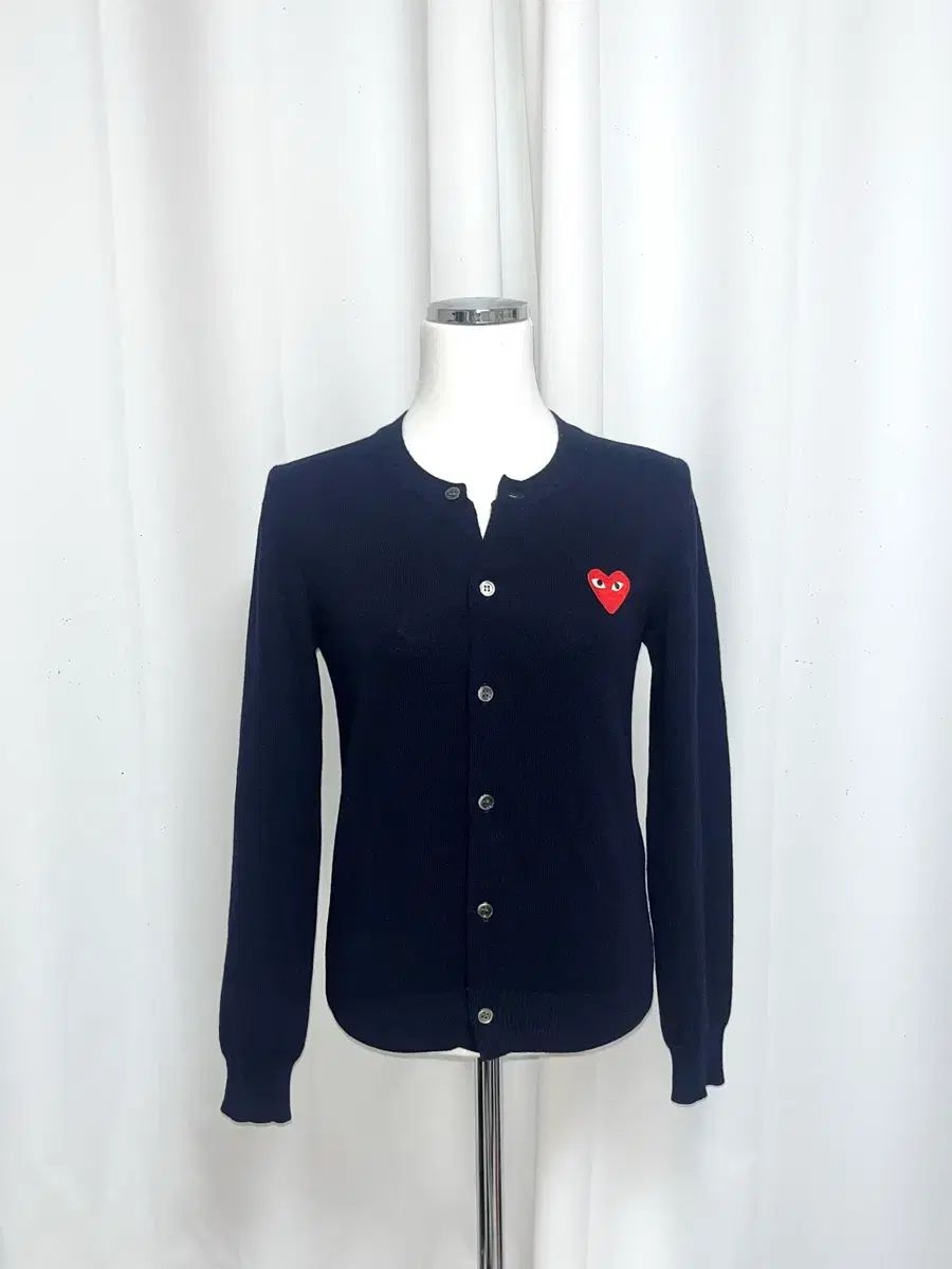 COMME des GARCONS レッド ハート ワッペン カーディガン