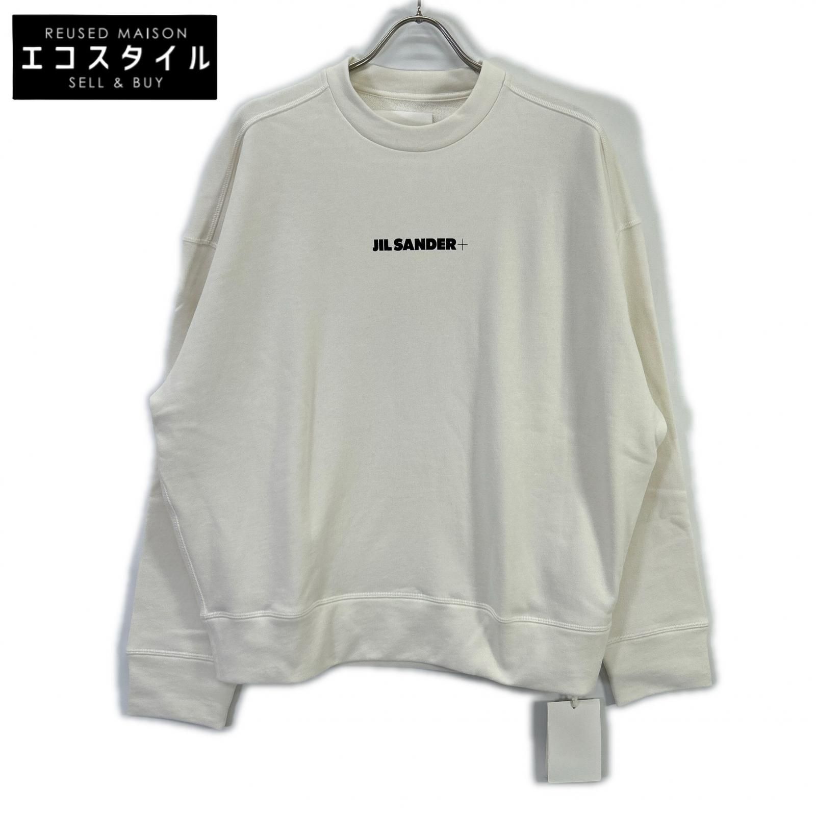 JIL SANDER+　ジルサンダープラス　ホワイト JPPU707513 ロゴスウェットシャツ　S