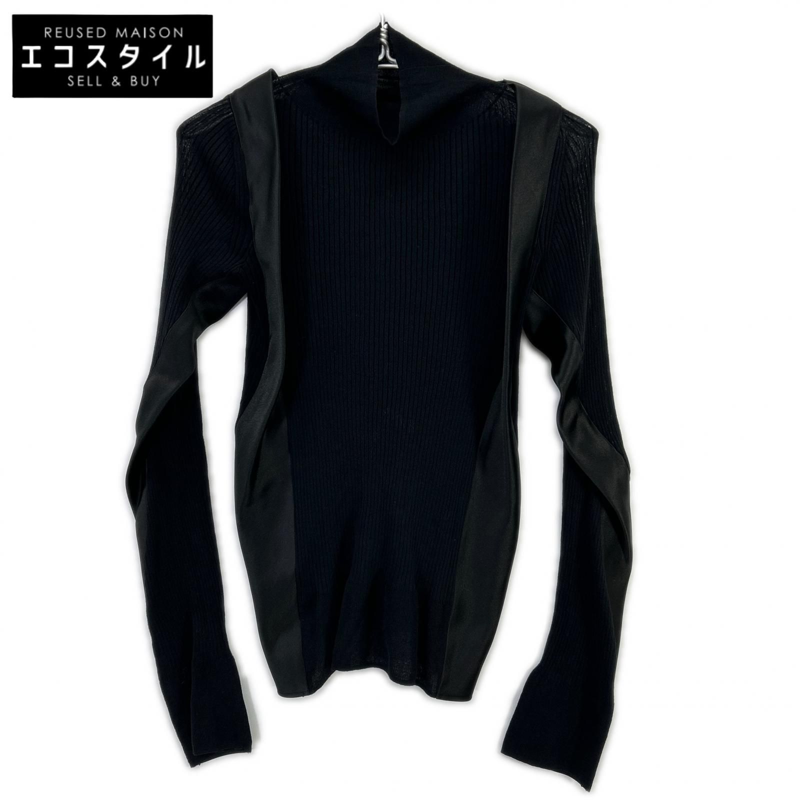 sacai　サカイ　24-07233 ブラック 24SS ドッキングリブニットプルオーバー　2