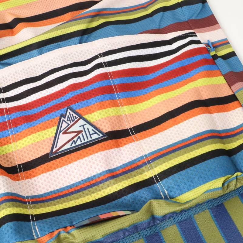 Paul Smith サイクルジャージ マルチストライプ イタリア製 新品 Paul Smith ポールスミス イタリア製 軽量 3メッシュポケット