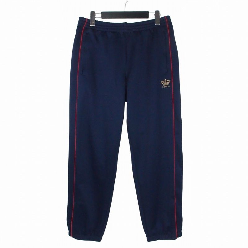 シュプリーム SUPREME 19AW Crown Track Pant クラウントラックパンツ スウェットパンツ S ネイビー 紺