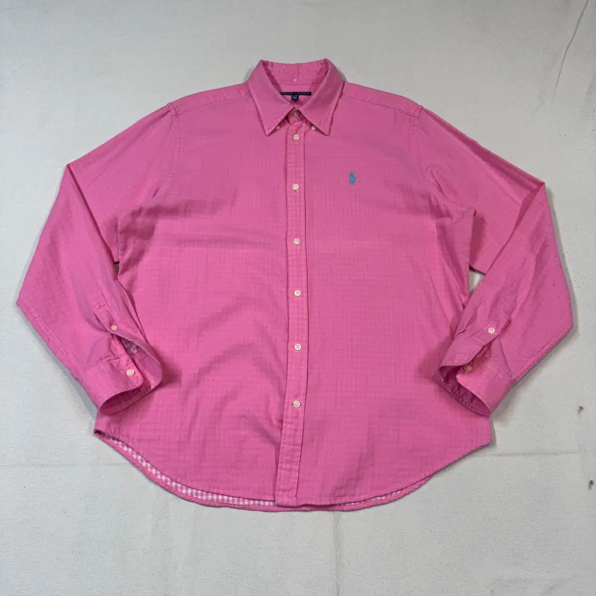 XL) ポロ ラルフローレン ピンク シャツ チェック裏地