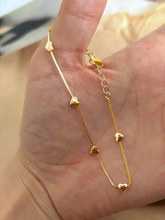 ジュエリー レディース ブレスレット 1個 925スターリングシルバー ヴィンテージ ミニマリスト キュート ラグジュアリー エレガント グロッシー ハートブレスレット、女性、彼女、恋人の日常着用に適し、ジュエリー