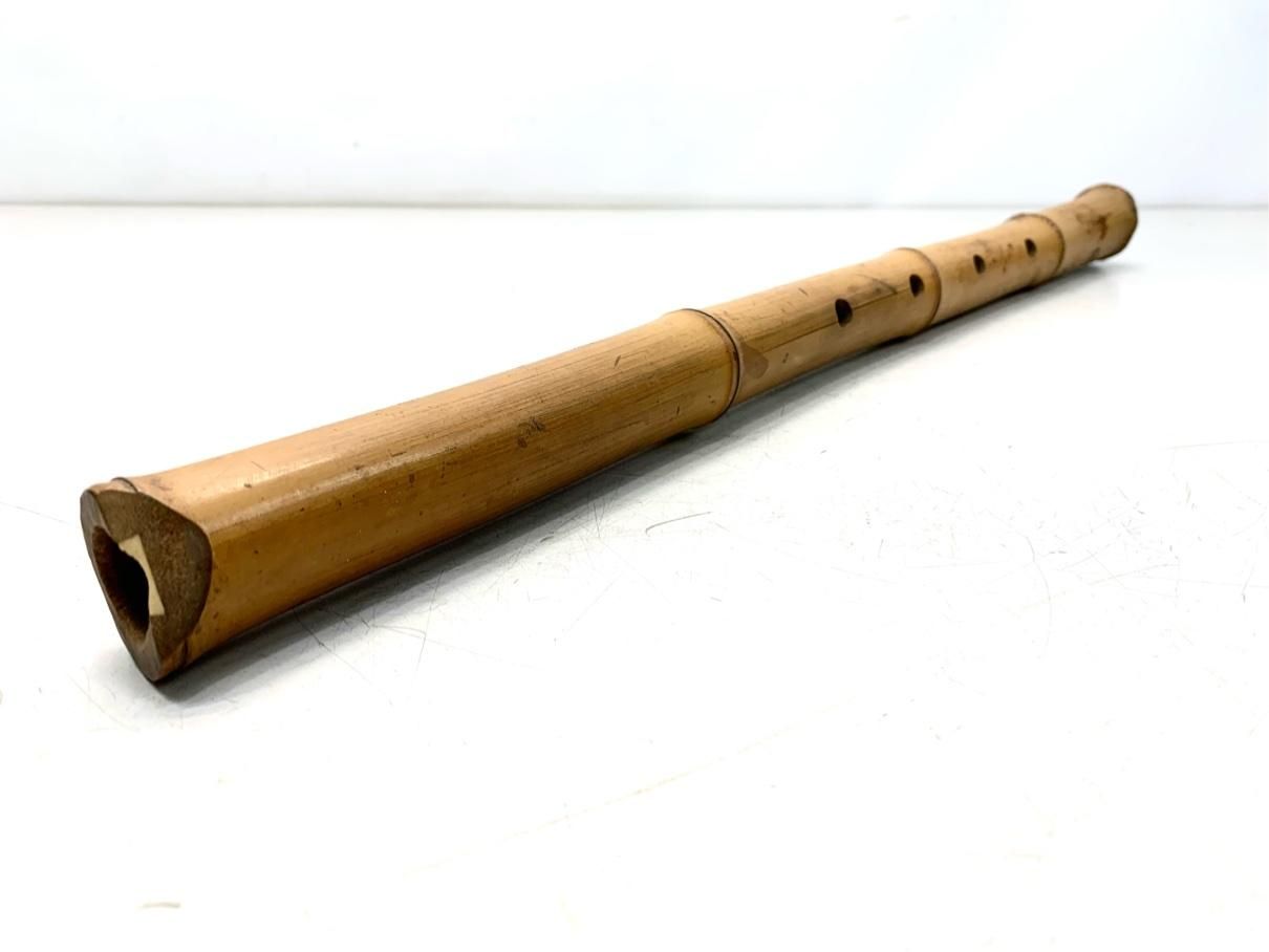 名工 栖鳳銘 二印 琴古流 尺八 一尺七寸管（全長約52cm）高級仕様唄口 名工 栖鳳銘 二印 琴古流 尺八 一尺七寸管（全長約52cm）高級仕様