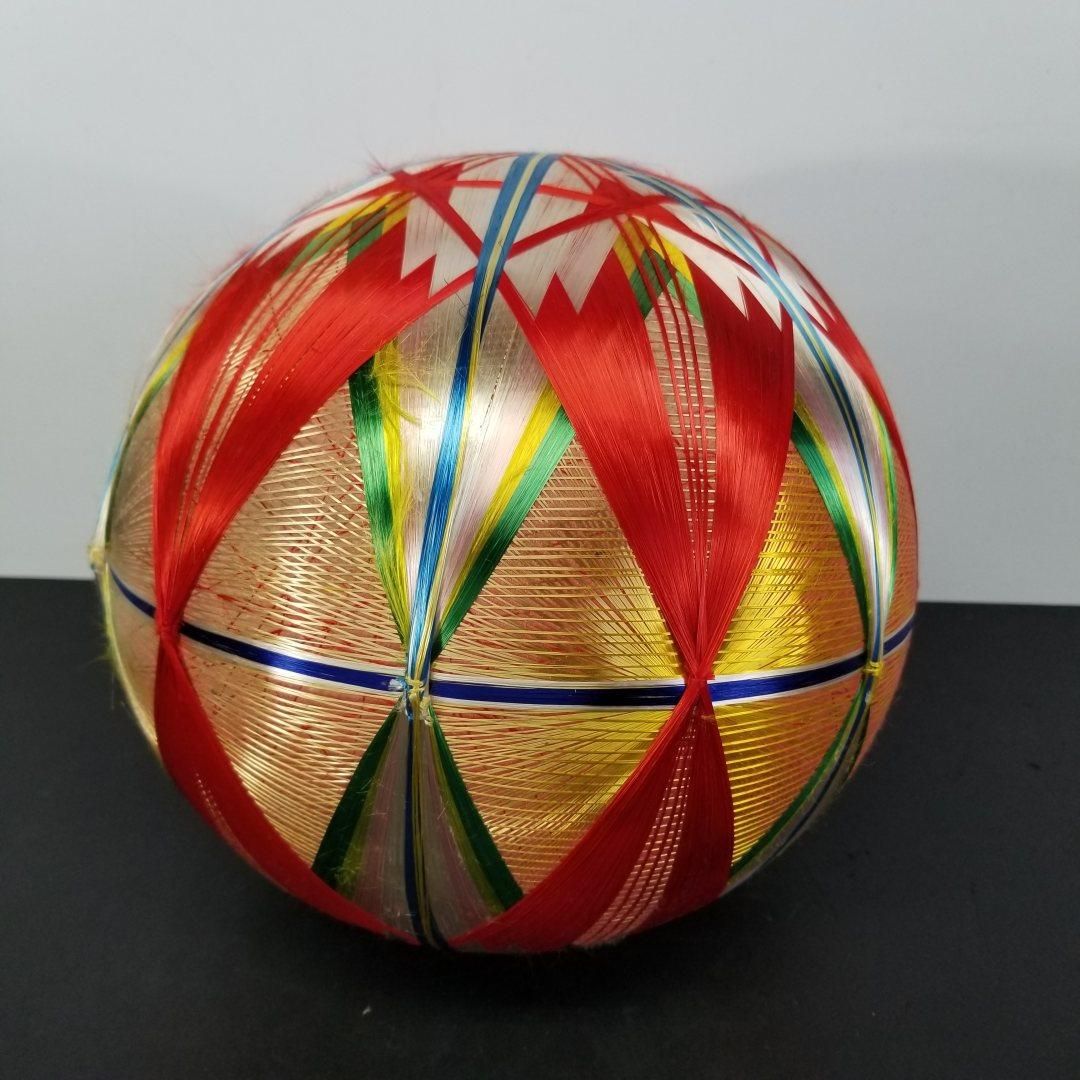特大24.5cm】手毬 まり 伝統工芸 昭和レトロ アンティーク 置物 縁起物