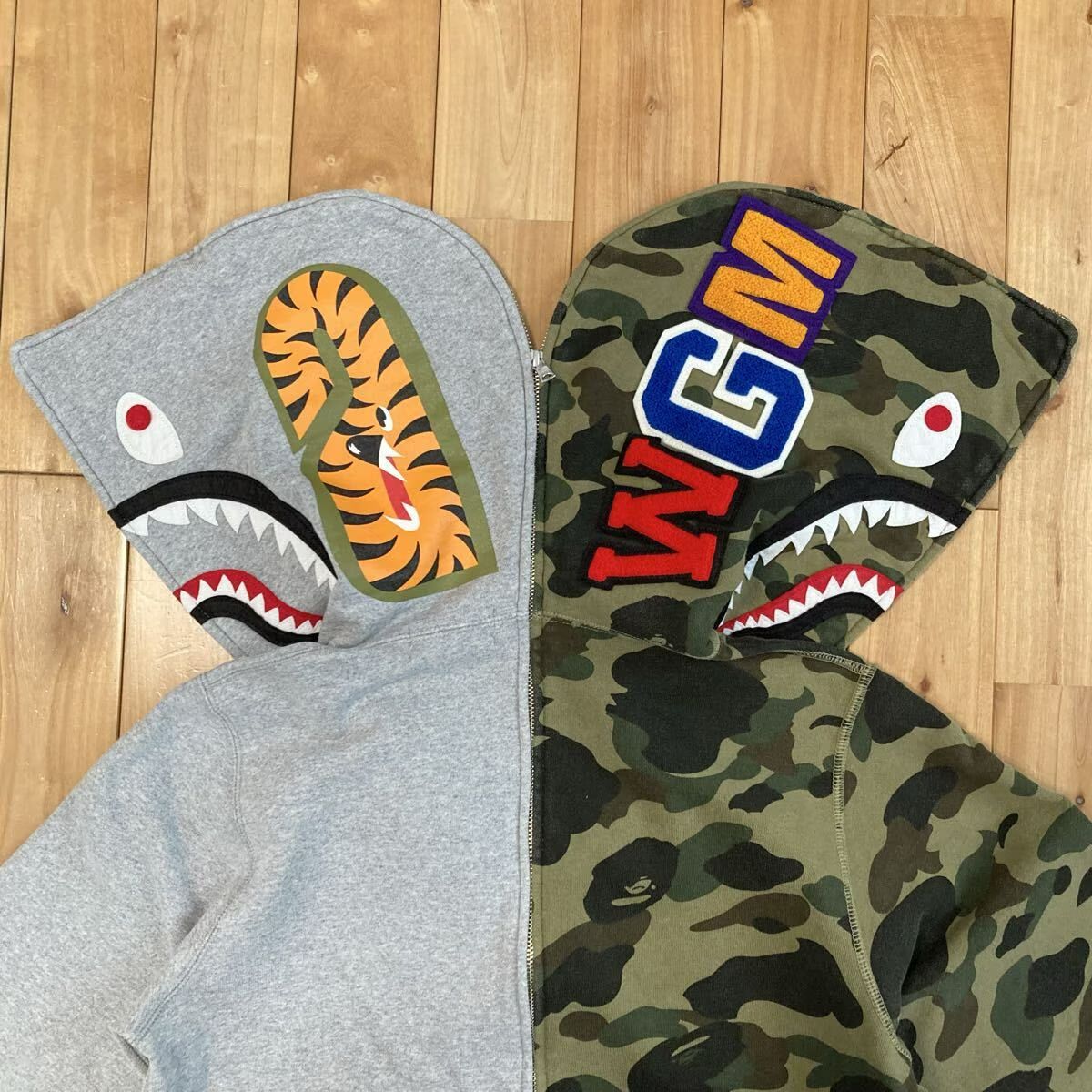 Separate shark full zip hoodie Mサイズ 1st camo a bathing ape BAPE 