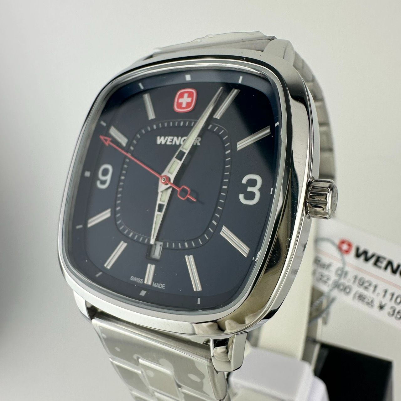 新品未使用☆WENGER ウェンガー VINTAGE SPORT ビンテージスポーツ　腕時計 01.1921.110 ステンレススチールケース(316L) ブルーダイヤル シルバーステンレススチールブレスレット クオーツ 50m防水【国内正規品】